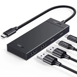 هاب 4 پورت USB-C یوگرین مدل CM806-35583 طول 0.3 متر با دو خروجی USB-C,دو خروجی USB3.2,سرعت 10Gbps