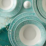 سرویس چینی 35 پارچه غذاخوری چینی زرین ایران طرح شهرزاد مدل ورونا درجه یک