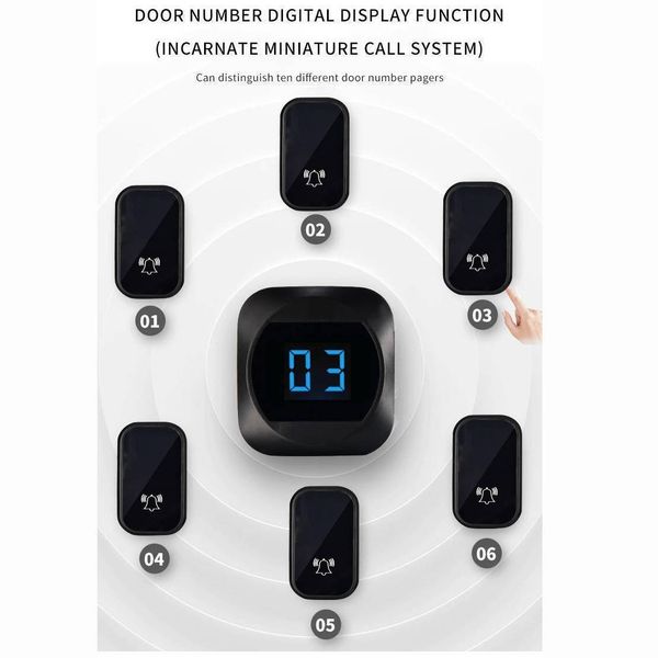 زنگ بی سیم مدل 2T195-BB مجموعه سه عددی