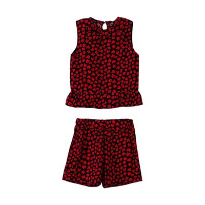 ست تاپ بدون آستین و شلوارک راحتی نوزادی مدل MDSS-CH2428