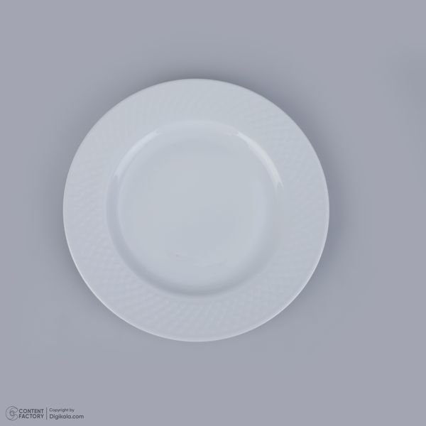 سرویس غذاخوری 28 پارچه چینی زرین ایران سری رادیانس مدل سفید درجه یک