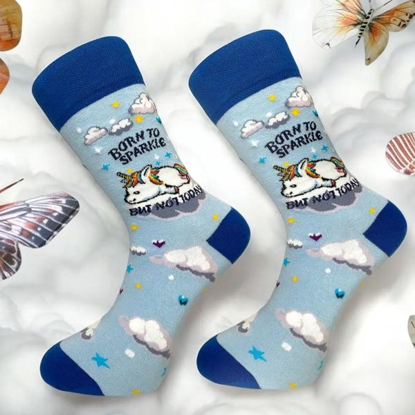 جوراب ساقدار زنانه طرح یونیکورن برند ترک SOCK STREET