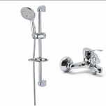 ست 2 عددی شیر و دوش حمام یونیکا کروم (5 سال گارانتی شیرآلات)