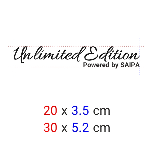 برچسب برش خورده مدل Unlimited Edition کد 0199