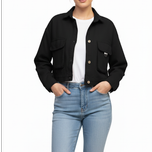 کراپ کت کتان زنانه