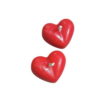 شمع دست ساز مدل قلب کد 002 بسته 2 عددی