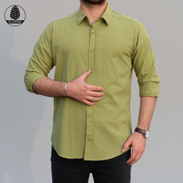 پیراهن آستین بلند لینن اسلپ - کد 0030