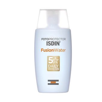 کرم ضدآفتاب بی‌رنگ ایزدین SPF50 مدل Fusion Water 5 Daily مناسب انواع پوست، حجم 50 میلی‌لیتر