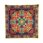 رومیزی مدل مخمل طرح کاشی کد 129