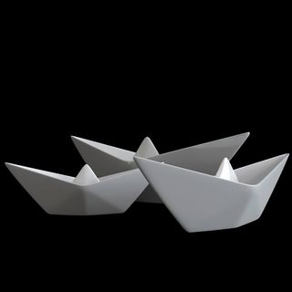 دکوری مدل قایق کاغذی مجموعه سه عددی