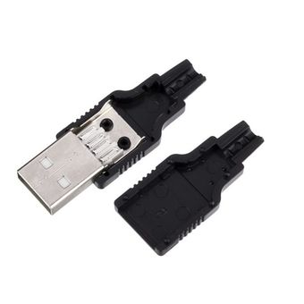 USB-A نری لحیمی (Plug) به همراه کاور