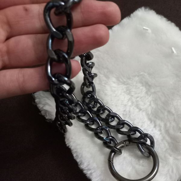 قلاده سگ و گربه طرح کارتیر مدل تک حلقه سیاه