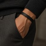 دستبند مردانه مدل مونولیت چرم طبیعی کد 316