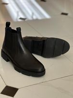 نیم بوت چرم طبیعی مشکی کد sho176