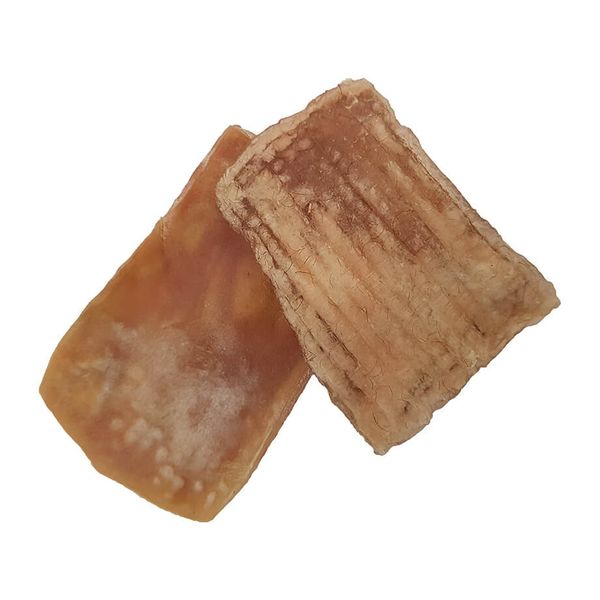 تشویقی سگ هاپومیل مدل چیپس پوست کله گاو Beef Scalp Chips وزن 100 گرم