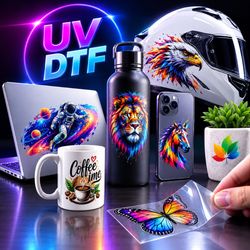 برچسب ضدخش UVDTF مخصوص اجسام با طرح دلخواه شما و چاپ سفارشی و اختصاصی