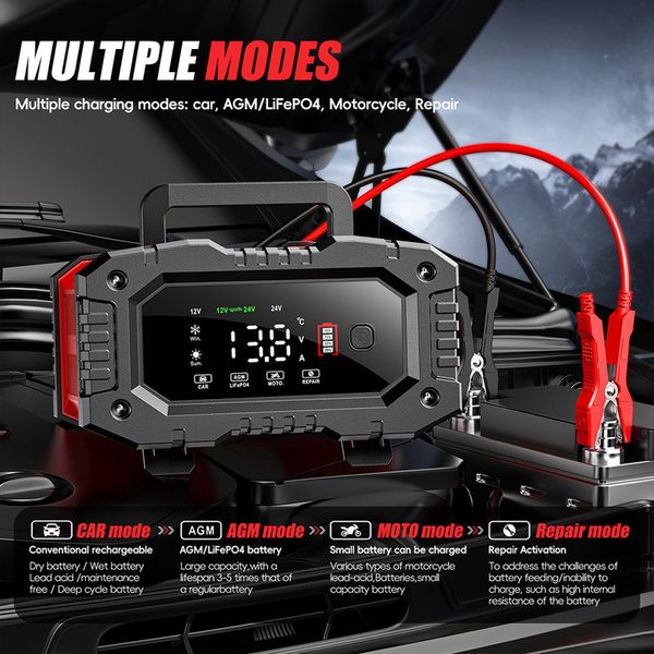 شارژر باتری خودرو فاکسسور مدل SMART-12V20A-24V10A گارانتی