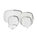 سرویس غذاخوری 27 پارچه چینی زرین ایران سری کواترو مدل وگاس اوریت درجه یک