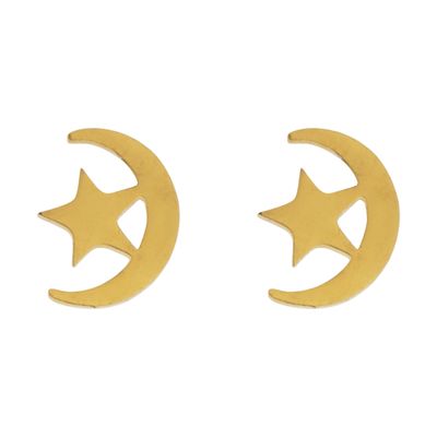گوشواره زنانه مدل ماه و ستاره کد 02*493