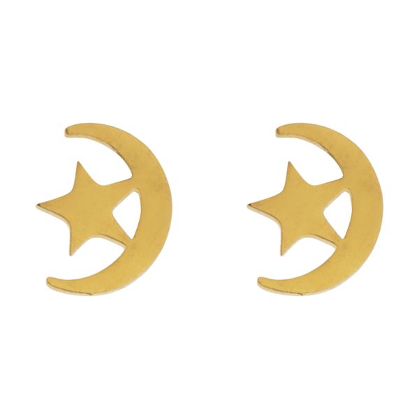 گوشواره زنانه مدل ماه و ستاره کد 02*493