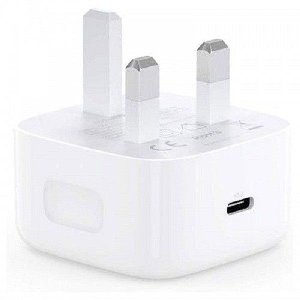 شارژر دیواری 20 وات 3 پین آیفون مدل MHJF3B/A (کیفیت ضعیف) با ضمانت سلامت محصول