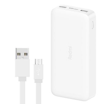 پاوربانک شیائومی مدل Redmi ظرفیت 20000 میلی آمپرساعت به همراه کابل تبدیل microUSB