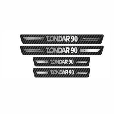 برچسب پارکابی خودرو ایلیدن طرح کربن مدل B007 مناسب برای تندرو 90 بسته 4 عددی