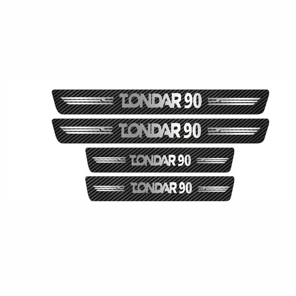برچسب پارکابی خودرو ایلیدن طرح کربن مدل B007 مناسب برای تندرو 90 بسته 4 عددی