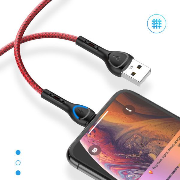 کابل شارژ USB به لایتنینگ الدینیو مدل LS482 طول 2 متر