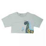 کراپ تی شرت آستین کوتاه دخترانه مدل MDSS-CH1676