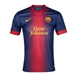 ست تی شرت و شلوارک ورزشی مردانه مدل بارسلونا Home 2013