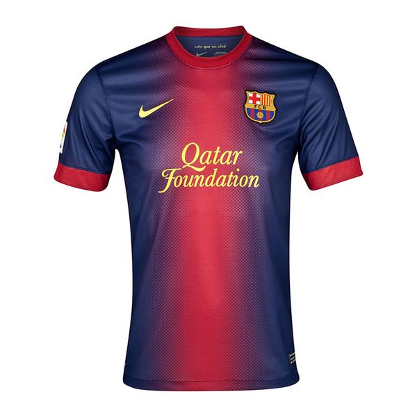 ست تی شرت و شلوارک ورزشی مردانه مدل بارسلونا Home 2013