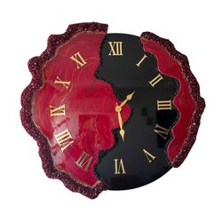 ساعت دیواری رزینی مدل دفرمه کد 4121