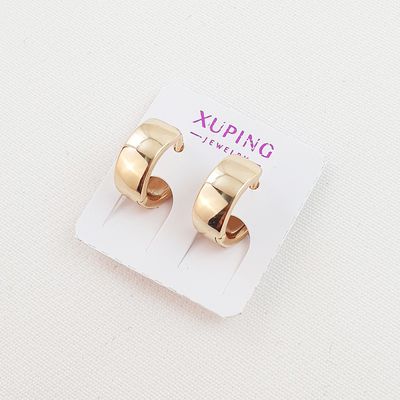گوشواره حلقه ای زنانه ژوپینگ مدل ساده - رنگ ثابت و ضد حساسیت