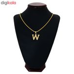 گردنبند مردانه طرح حرف W کد h07