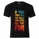 تی شرت آستین کوتاه مردانه فیانی طرح FUN کد P123