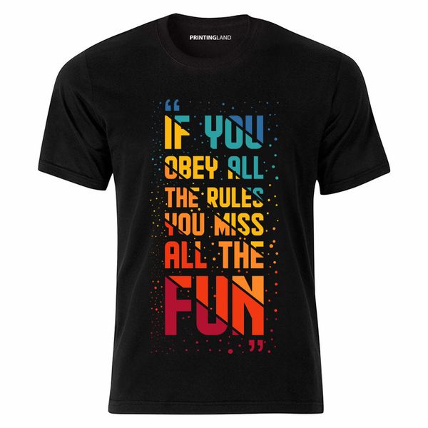 تی شرت آستین کوتاه مردانه فیانی طرح FUN کد P123