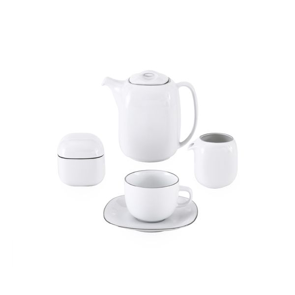 سرویس غذاخوری 98 پارچه چینی زرین ایران سری کواترو مدل سمن درجه یک