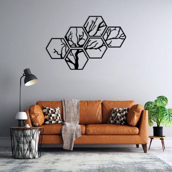 دیوارکوب ماهوت طرح درخت مجموعه 6 عددی