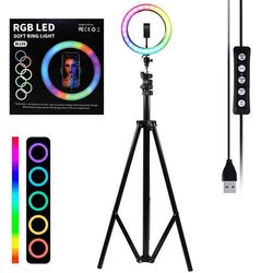 رینگ لایت MJ26 Soft Ring Light RGB LED 10