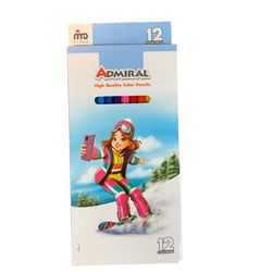 مداد رنگی ادمیرال 12 رنگ مقوایی