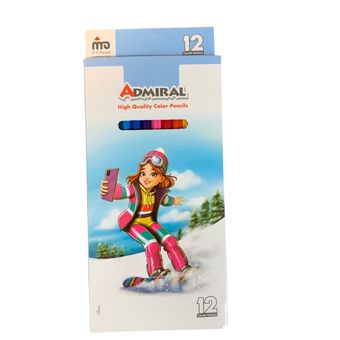 مداد رنگی ادمیرال 12 رنگ مقوایی