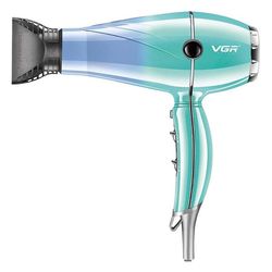 سشوار حرفه‌ای 2000 وات وی جی ار مدل V-452، موتور AC، وزن 900 گرم، دارای سری متمرکز‌کننده باریک با ویژگی صاف‌کنندگی، حجم‌دهندگی،