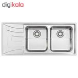 سینک ظرفشویی استیل البرز کد 736 توکار