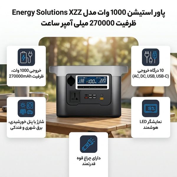 پاور استیشن 1000 وات 270000 میلی آمپر ساعت