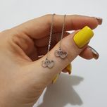 گوشواره زنانه مدل دو قلب سیلور 175