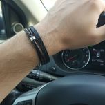 دستبند چرم طبیعی مردانه برسانو مدل آرمتیس کد 4579