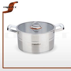 قابلمه استیل نقرهای براق سایز 28 کروپ ست