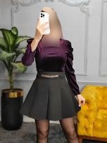 شومیز مخمل یقه خشتی1287