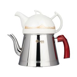 ست کتری و قوری ام جی اس مدل 81019 گنجایش کتری 2.5 لیتر گنجایش قوری 0.9 لیتر